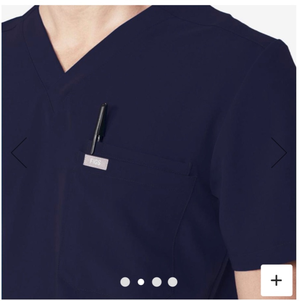 FIGS Men’s Scrub Leon Top (small, navy)